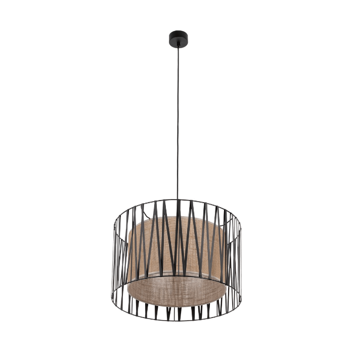 Stylowa wisząca lampa z juty Harmony TK w klimacie boho o średnicy 50 cm