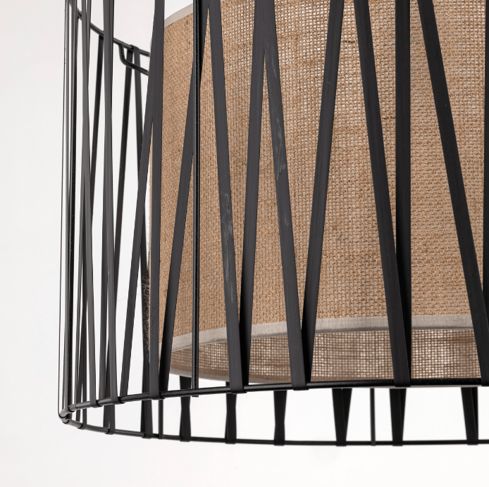 Stylowa wisząca lampa z juty Harmony TK w klimacie boho o średnicy 50 cm