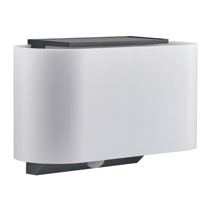 Stylowy kinkiet solarny Piola z czujnikiem ruchu i klasą ochrony IP44