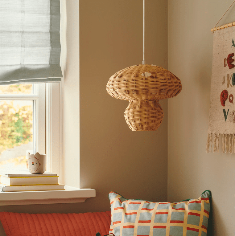 Wisząca lampa Allie od Nordlux z kloszem z rattanu