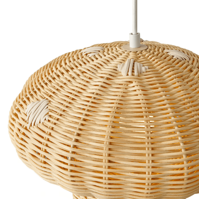 Wisząca lampa Allie od Nordlux z kloszem z rattanu