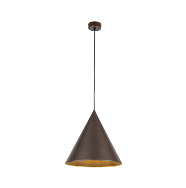 Wisząca lampa Cono Large w odcieniu ciemnego brązu