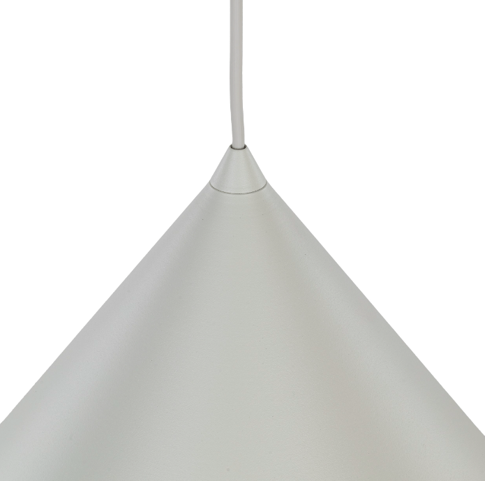 Wisząca lampa Cono XL TK w dużym rozmiarze i beżowym kolorze, o średnicy 50 cm