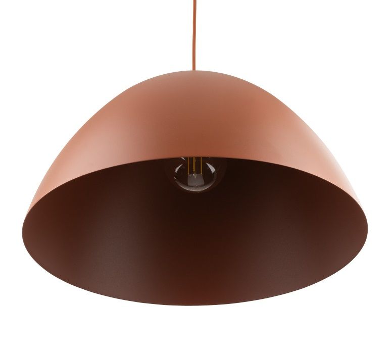 Wisząca lampa Faro TK w ceglastym pomarańczowym kolorze o średnicy 50 cm