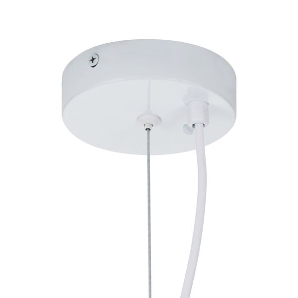 Wisząca lampa Stone 40 w białym kolorze inspirowana stylem wabi-sabi