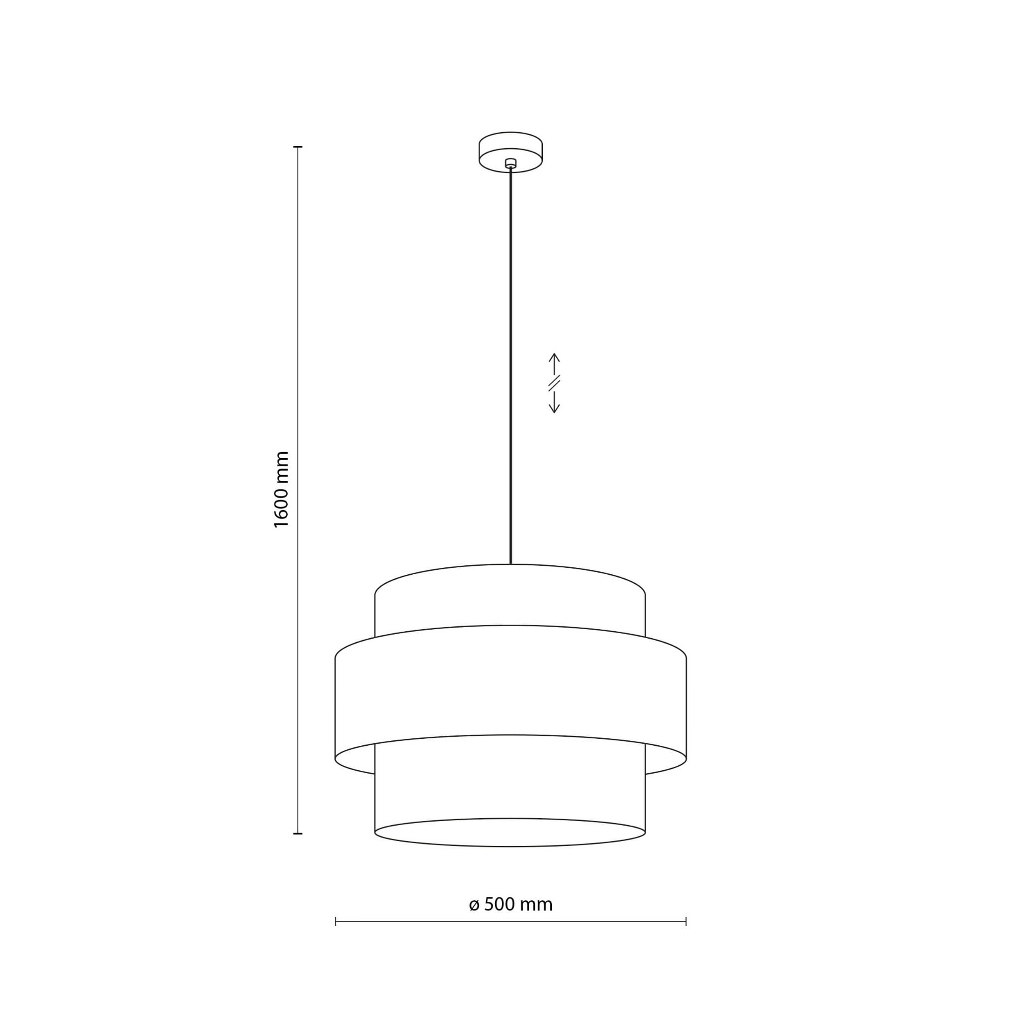 Żółto-pomarańczowo-beżowa lampa wisząca Trio Juta Mix w stylu boho