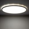Biały plafon LED Aqua o średnicy 50 cm, regulowana jasność, moc 45W, klasa szczelności IP54, dostępne barwy światła 3000K, 4000K i 6500K