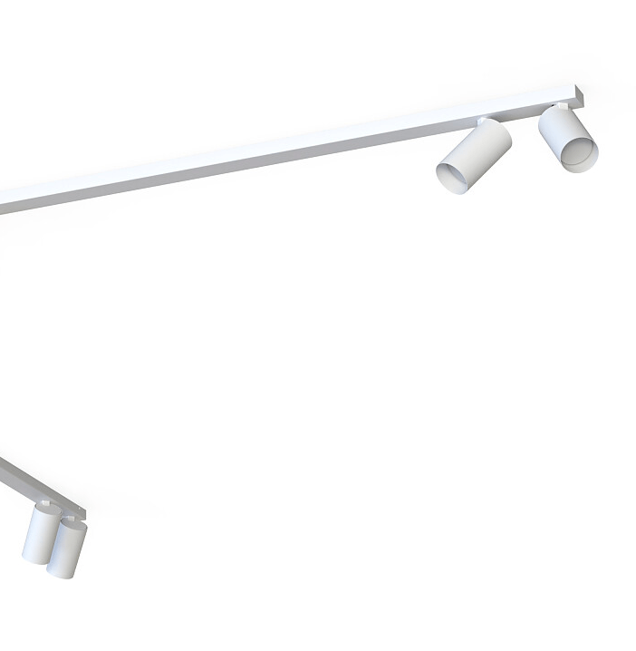 Biały narożny zestaw szynowy Mono Corner VIII 2x150 cm