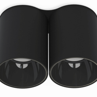 Nowoczesna podwójna lampa tuba Eye Tone II w kolorze czarnym