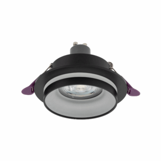 Czarne oczko sufitowe Jet z podświetlaną obwódką