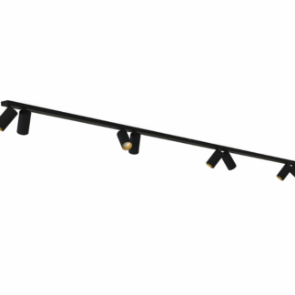 Czarno-złote reflektory zamontowane na listwie Mono VIII o długości 3 metry (2 x 150 cm)