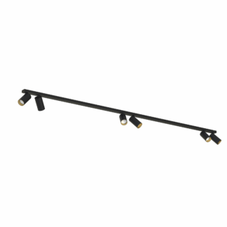 Czarny szynoprzewód o długości 200 cm z sześcioma reflektorami MONO VI