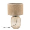 Lampka nocna Melody z abażurem z juty w stylu boho i wabi-sabi