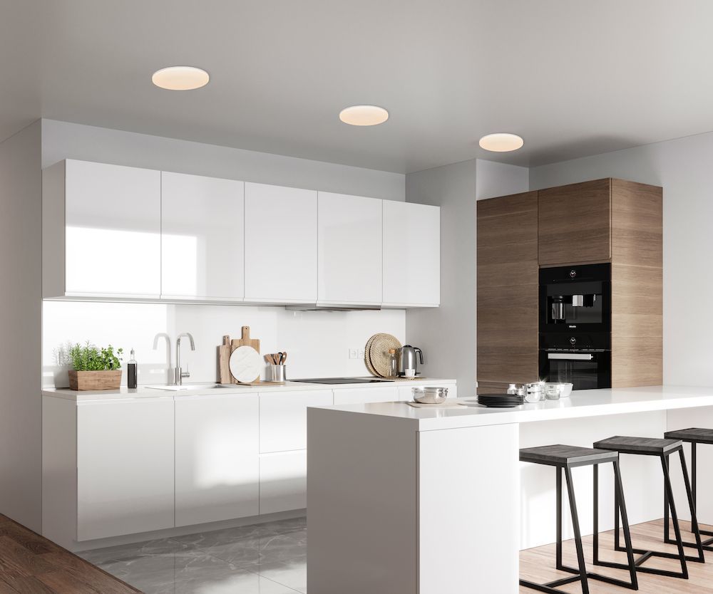 Klasyczny biały okrągły plafon sufitowy Vic 22 o temperaturze barwowej 3000K