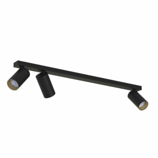 Podłużna sufitowa listwa Mono III z regulowanymi reflektorami