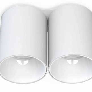 Biała, podwójna lampa sufitowa Eye Tone II