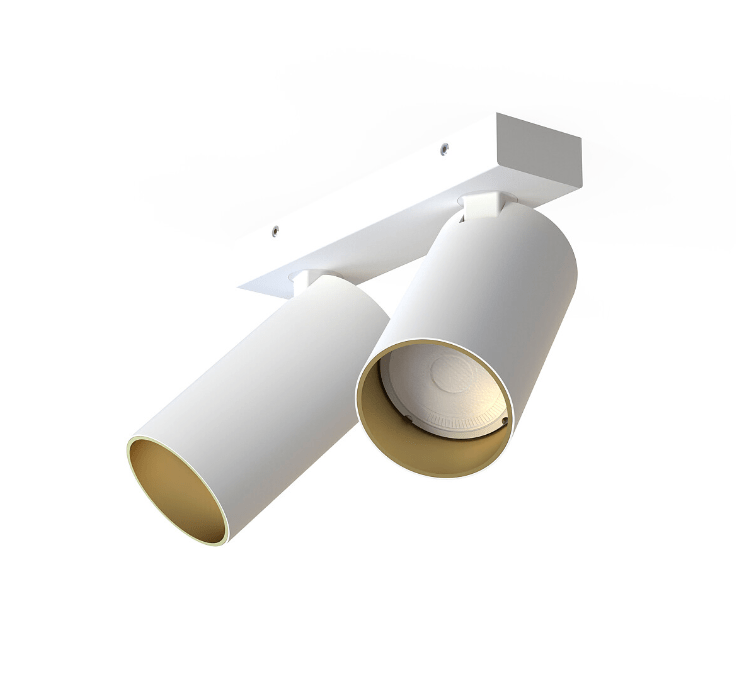 Obrotowy, podwójny reflektor sufitowy Mono II