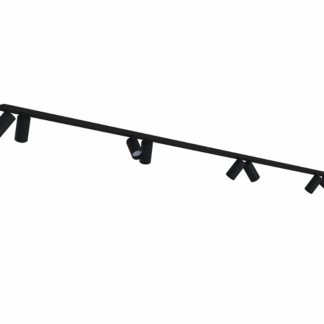 Szynowy system oświetleniowy Mono VIII 3m z dwoma czarnymi, regulowanymi tubami po 150 cm każda