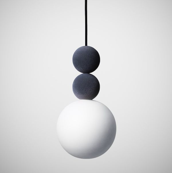 Wisząca lampa Bola Bola Velvet w szarym kolorze, 18 cm