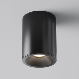 Czarna sufitowa tuba Zoom od Maytoni z trzonkiem GU10 i klasą szczelności IP65