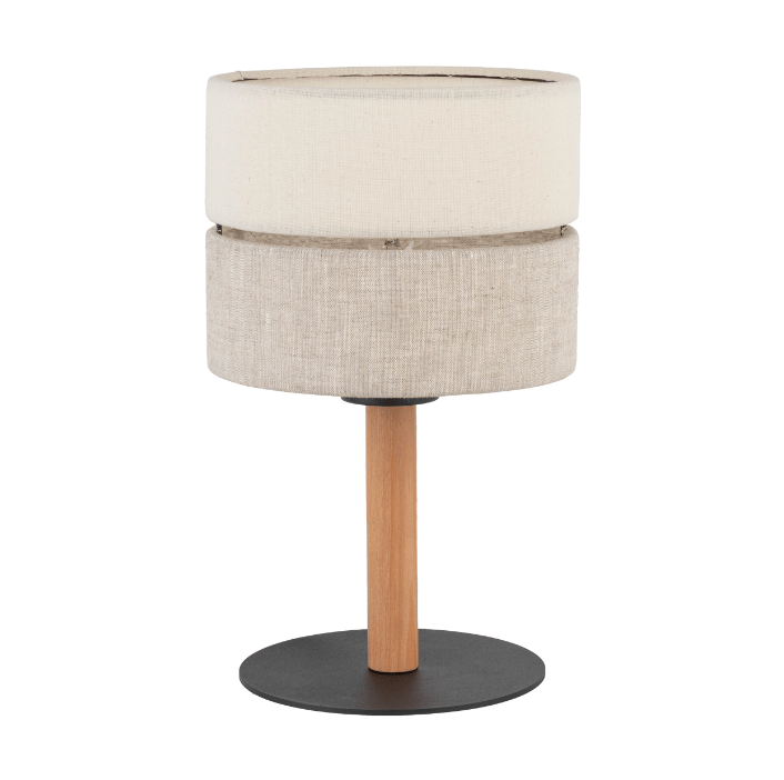 Boho Eco lampka nocna do sypialni z miękkim abażurem z tkaniny