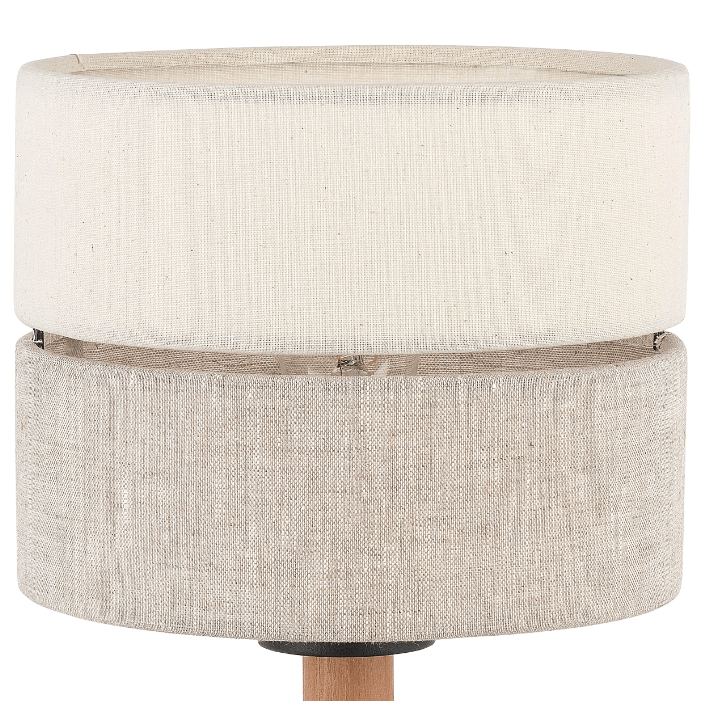 Boho Eco lampka nocna do sypialni z miękkim abażurem z tkaniny