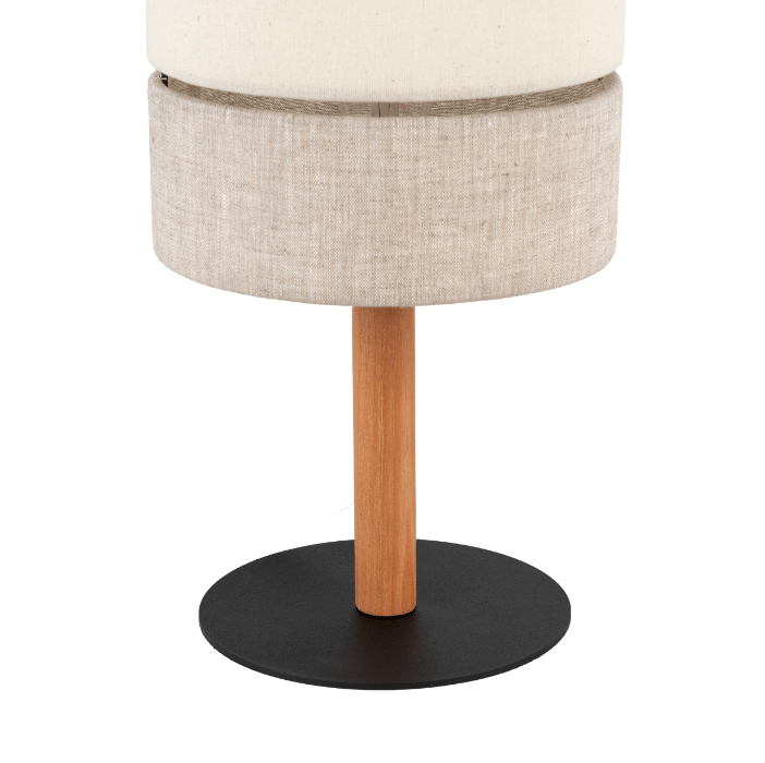 Boho Eco lampka nocna do sypialni z miękkim abażurem z tkaniny