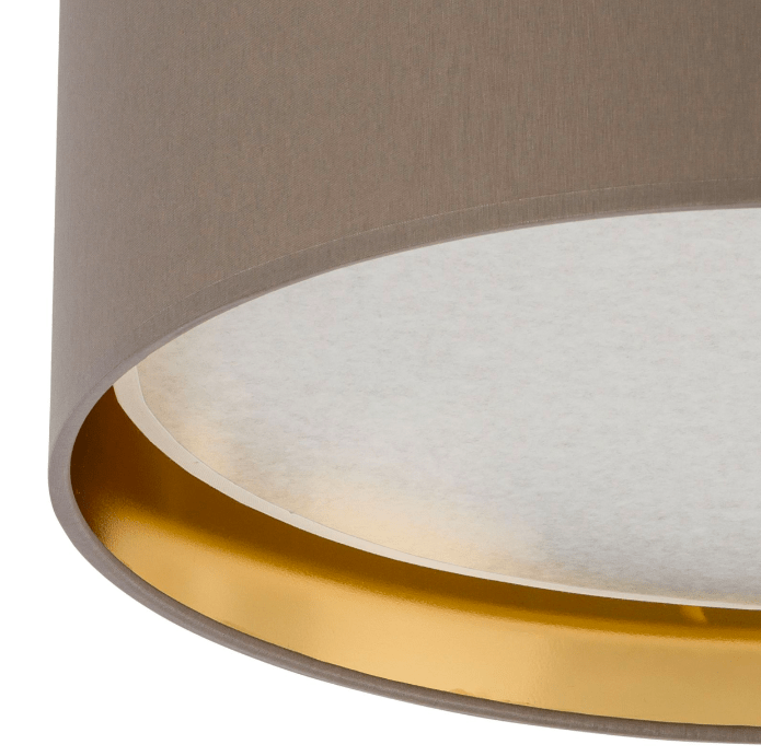 Brązowy plafon Bilbao TK o średnicy 45 cm ze złotym wnętrzem