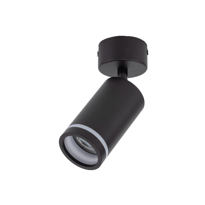 Kinkiet Jet – czarny, ruchomy reflektorek w kształcie tuby