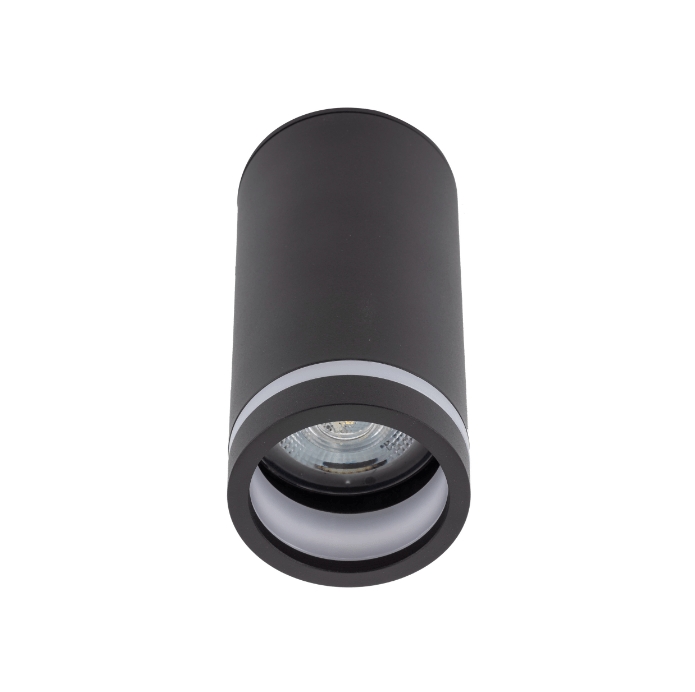 Wąska czarna tuba Jet Downlight TK wykonana z aluminium