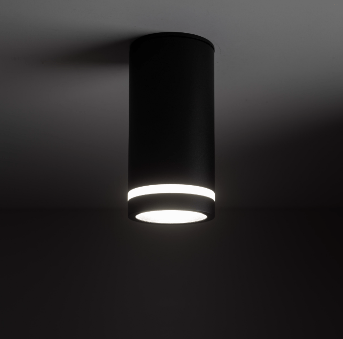 Wąska czarna tuba Jet Downlight TK wykonana z aluminium