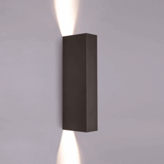 Nowoczesny czarny kinkiet 3D Malmo z refleksami skierowanymi w górę i dół