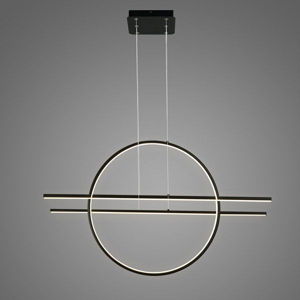 Stylowa czarna lampa wisząca Linea No.3 o barwie światła 3000K