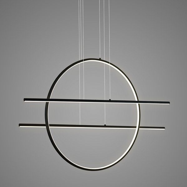 Stylowa czarna lampa wisząca Linea No.3 o barwie światła 3000K