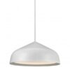 OUTLET Biała wisząca lampa LED Fura od DFTP z szerokim kloszem