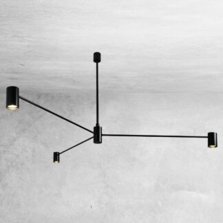 Czarna wisząca lampa Dakata z trzema źródłami światła