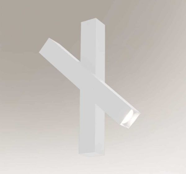 Biały, regulowany reflektor sufitowy Mitsuma