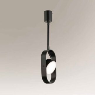 Czarna, regulowana lampa sufitowa Furoku w kompaktowym rozmiarze