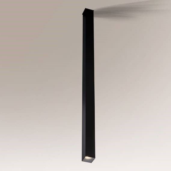 Nowoczesna czarna lampa sufitowa Doha o średnicy 80 cm