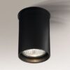 Okrągła czarna lampa sufitowa downlight Arida