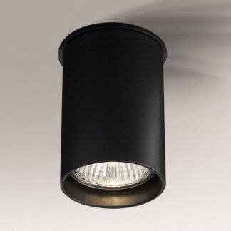 Okrągła czarna lampa sufitowa downlight Arida