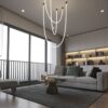 Wisząca lampa LED Rope Light w białym kolorze, długość 3m