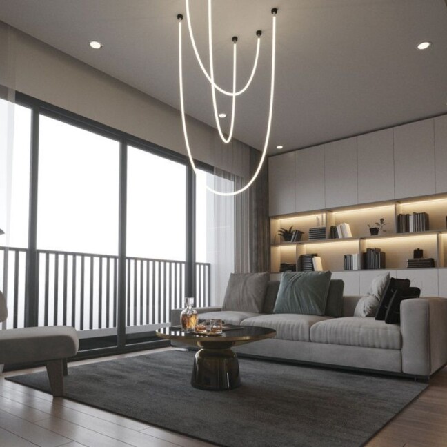 Wisząca lampa LED Rope Light w białym kolorze, długość 3m