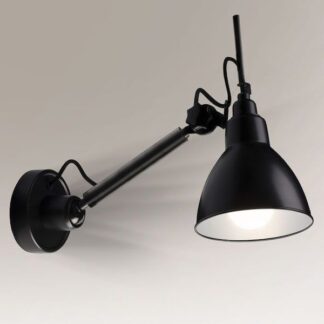 Czarny skandynawski kinkiet Daisen z możliwością regulacji ramienia