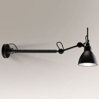 Duży czarny kinkiet Daisen w skandynawskim stylu