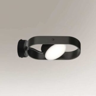 Stylowy kinkiet Furoku w czarnym kolorze z energooszczędnym oświetleniem LED