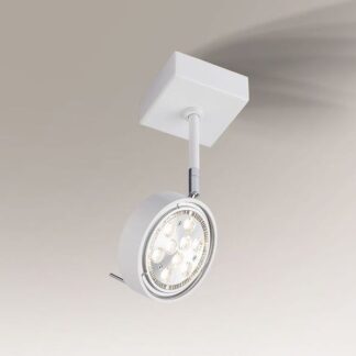 Biały halogen sufitowy Fussa