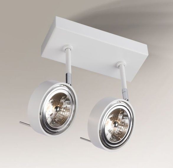 Nowoczesny biały podwójny halogen Fussa