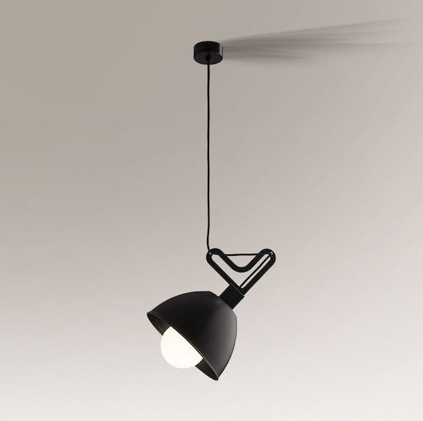Oryginalna wisząca lampa Gobo w kolorze czarnym z możliwością regulacji klosza