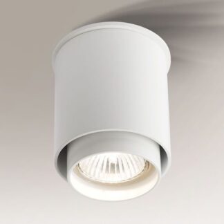 Okrągła biała lampa spot natynkowa Iga